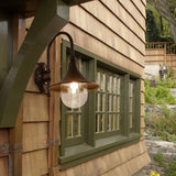 Contemporary Industrial Weatherproof Wall Sconce - Aluminum PVC Conical Horn, 1-Light Outdoor Patio Lamp