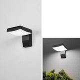 Modern Minimalist Waterproof Rotatable LED Wall Sconce Lamp – Aluminum & PC, Square or Round, for Outdoor Patio