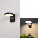 Modern Minimalist Waterproof Rotatable LED Wall Sconce Lamp – Aluminum & PC, Square or Round, for Outdoor Patio
