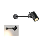 Modern Waterproof Aluminum LED Wall Sconce with Adjustable Cylinder Long Pole for Outdoor Patio