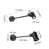 Modern Waterproof Aluminum LED Wall Sconce with Adjustable Cylinder Long Pole for Outdoor Patio