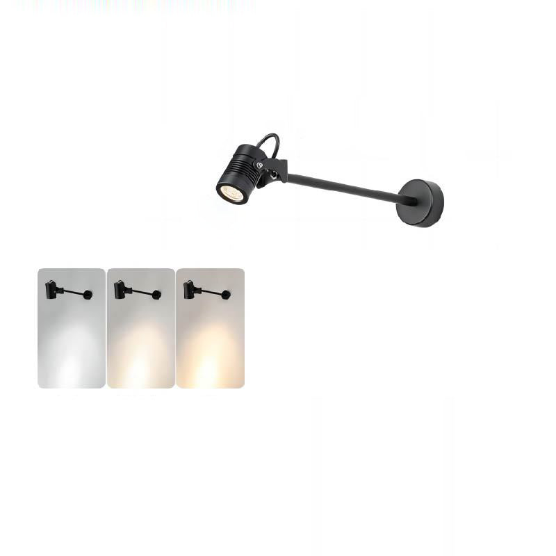 Modern Waterproof Aluminum LED Wall Sconce with Adjustable Cylinder Long Pole for Outdoor Patio