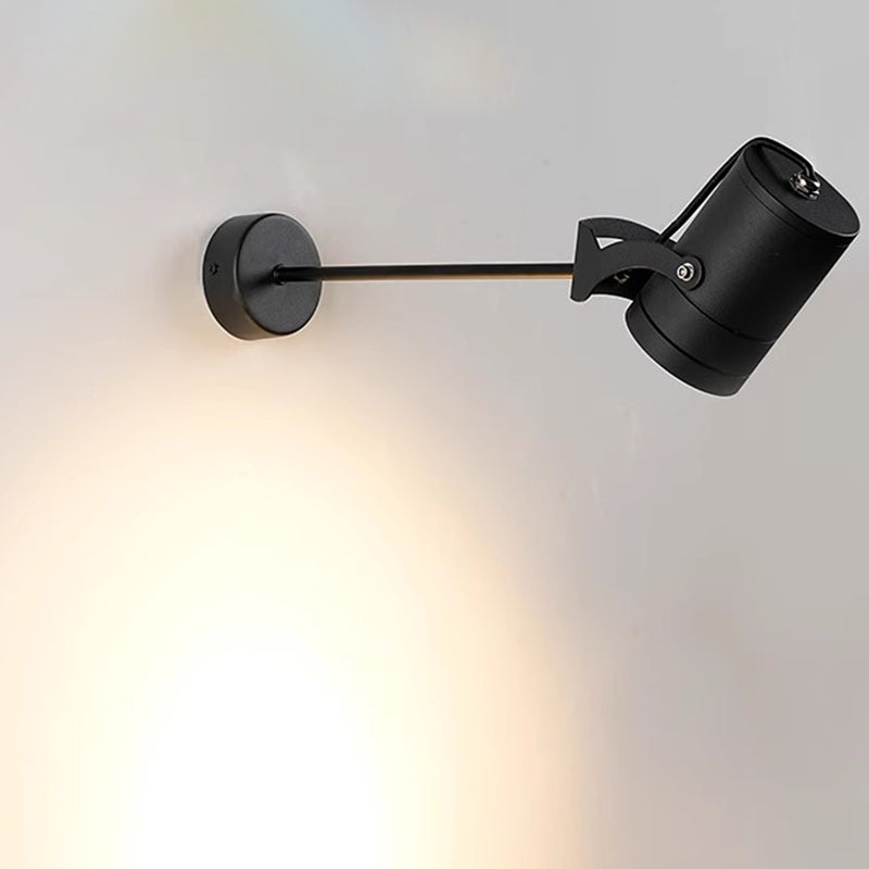 Modern Waterproof Aluminum LED Wall Sconce with Adjustable Cylinder Long Pole for Outdoor Patio