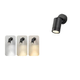 Modern Waterproof Aluminum LED Wall Sconce with Adjustable Cylinder Long Pole for Outdoor Patio