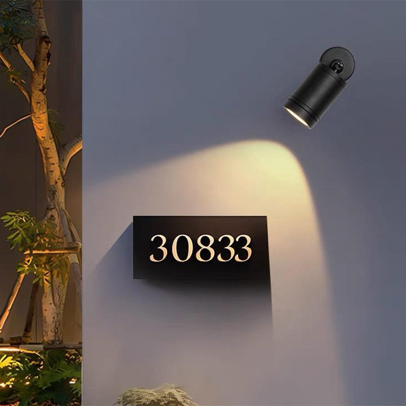 Modern Waterproof Aluminum LED Wall Sconce with Adjustable Cylinder Long Pole for Outdoor Patio