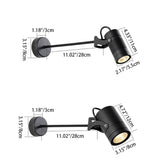Modern Waterproof Aluminum LED Wall Sconce with Adjustable Cylinder Long Pole for Outdoor Patio