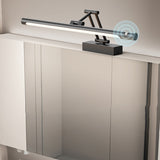 Modern Simplicity Iron PC Waterproof Motion-Sensor LED Wall Sconce with Adjustable Strip Vanity Light for Bathroom