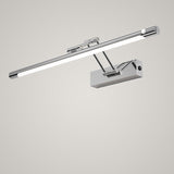 Modern Simplicity Iron PC Waterproof Motion-Sensor LED Wall Sconce with Adjustable Strip Vanity Light for Bathroom