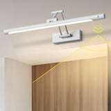 Modern Simplicity Iron PC Waterproof Motion-Sensor LED Wall Sconce with Adjustable Strip Vanity Light for Bathroom