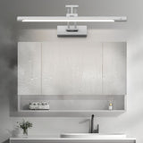 Modern Simplicity Iron PC Waterproof Motion-Sensor LED Wall Sconce with Adjustable Strip Vanity Light for Bathroom