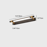 Modern Minimalist Iron & Acrylic Waterproof Rotatable LED Strip Wall Sconce for Bathroom Vanity