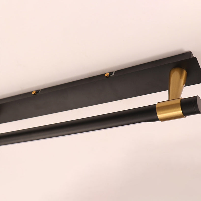Modern Minimalist Iron & Acrylic Waterproof Rotatable LED Strip Wall Sconce for Bathroom Vanity