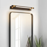 Modern Minimalist Iron & Acrylic Waterproof Rotatable LED Strip Wall Sconce for Bathroom Vanity
