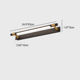 Modern Minimalist Iron & Acrylic Waterproof Rotatable LED Strip Wall Sconce for Bathroom Vanity
