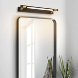 Modern Minimalist Iron & Acrylic Waterproof Rotatable LED Strip Wall Sconce for Bathroom Vanity