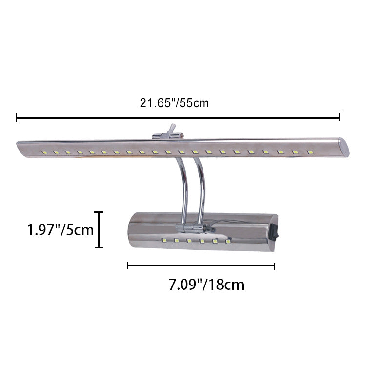 Modern Stainless Steel LED Vanity Wall Sconce — Sleek Minimalist Bathroom Lighting
