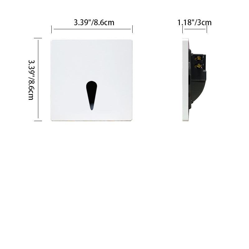 Modern Minimalist Waterproof LED Recessed Wall Sconce — Square Aluminum Alloy Body with PC Lens for Hallways