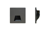 Modern Minimalist Waterproof LED Recessed Wall Sconce — Square Aluminum Alloy Body with PC Lens for Hallways