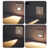 Modern Minimalist Waterproof LED Recessed Wall Sconce — Square Aluminum Alloy Body with PC Lens for Hallways
