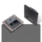 Modern Minimalist Waterproof LED Recessed Wall Sconce — Square Aluminum Alloy Body with PC Lens for Hallways