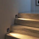 Modern Minimalist Waterproof LED Recessed Wall Sconce — Square Aluminum Alloy Body with PC Lens for Hallways