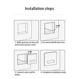 Modern Minimalist Waterproof LED Recessed Wall Sconce — Square Aluminum Alloy Body with PC Lens for Hallways