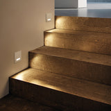 Modern Minimalist Waterproof LED Recessed Wall Sconce — Square Aluminum Alloy Body with PC Lens for Hallways