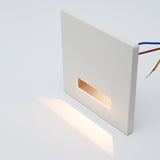 Modern Minimalist Waterproof LED Recessed Wall Sconce — Square Aluminum Alloy Body with PC Lens for Hallways