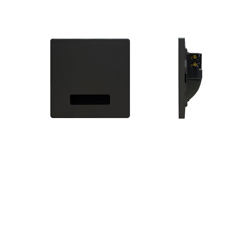 Modern Minimalist Waterproof LED Recessed Wall Sconce — Square Aluminum Alloy Body with PC Lens for Hallways