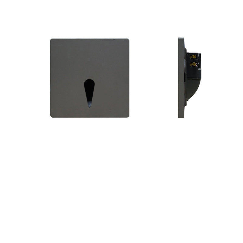 Modern Minimalist Waterproof LED Recessed Wall Sconce — Square Aluminum Alloy Body with PC Lens for Hallways
