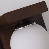 Contemporary Retro Rubber Wood and Iron Glass Rectangular 2/3-Light Wall Sconce Lamp – Vanity Light for Bathroom