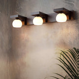 Contemporary Retro Rubber Wood and Iron Glass Rectangular 2/3-Light Wall Sconce Lamp – Vanity Light for Bathroom