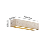 Modern Retro Waterproof Travertine Rectangular LED Wall Sconce – Outdoor Patio Lamp