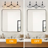 Contemporary Retro Iron Glass Round Petal Wall Sconce Lamp – 1/2/3/4-Light Vanity Light for Bathroom