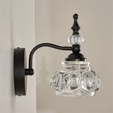 Contemporary Retro Iron Glass Round Petal Wall Sconce Lamp – 1/2/3/4-Light Vanity Light for Bathroom
