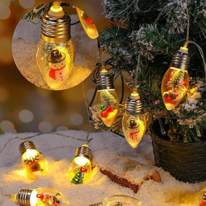 Contemporary Waterproof LED String Lights with PVC Bulbs – USB & Battery Powered, Creative Christmas Decoration for Living Room