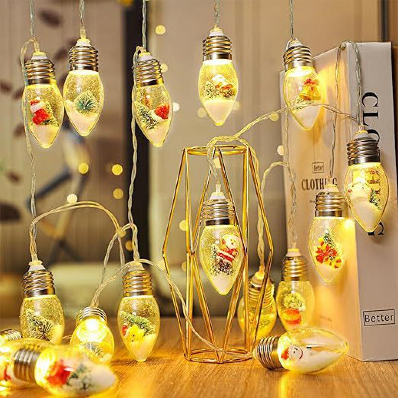 Contemporary Waterproof LED String Lights with PVC Bulbs – USB & Battery Powered, Creative Christmas Decoration for Living Room