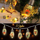 Contemporary Waterproof LED String Lights with PVC Bulbs – USB & Battery Powered, Creative Christmas Decoration for Living Room