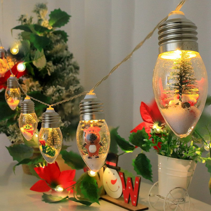 Contemporary Waterproof LED String Lights with PVC Bulbs – USB & Battery Powered, Creative Christmas Decoration for Living Room