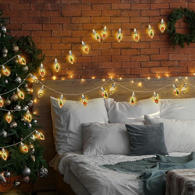 Contemporary Waterproof LED String Lights with PVC Bulbs – USB & Battery Powered, Creative Christmas Decoration for Living Room