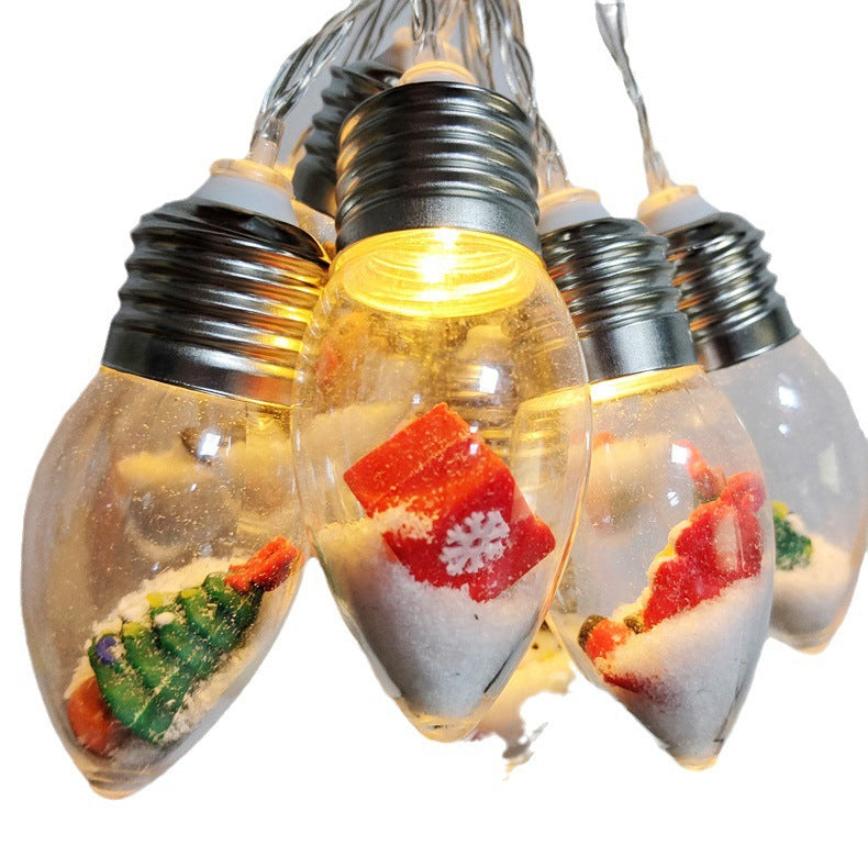 Contemporary Waterproof LED String Lights with PVC Bulbs – USB & Battery Powered, Creative Christmas Decoration for Living Room