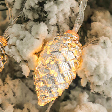 Contemporary Pine Cone LED String Lights – USB/Battery Powered, PE Material, Ideal for Entertainment Room