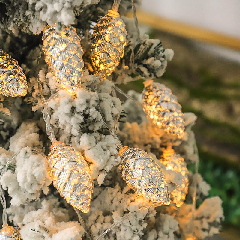 Contemporary Pine Cone LED String Lights – USB/Battery Powered, PE Material, Ideal for Entertainment Room