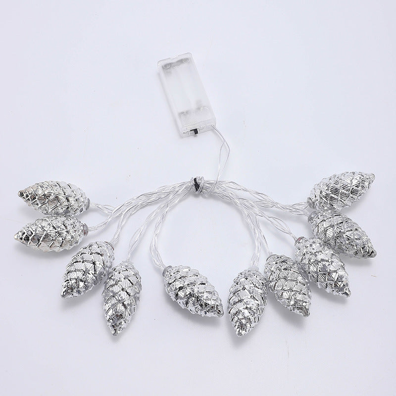 Contemporary Pine Cone LED String Lights – USB/Battery Powered, PE Material, Ideal for Entertainment Room