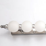 Contemporary Nordic LED Wall Sconce with PC Ball Diffuser — Stainless Steel & Aluminum Vanity Lighting for Bathroom