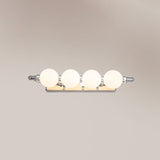 Contemporary Nordic LED Wall Sconce with PC Ball Diffuser — Stainless Steel & Aluminum Vanity Lighting for Bathroom