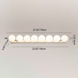 Contemporary Nordic LED Wall Sconce with PC Ball Diffuser — Stainless Steel & Aluminum Vanity Lighting for Bathroom