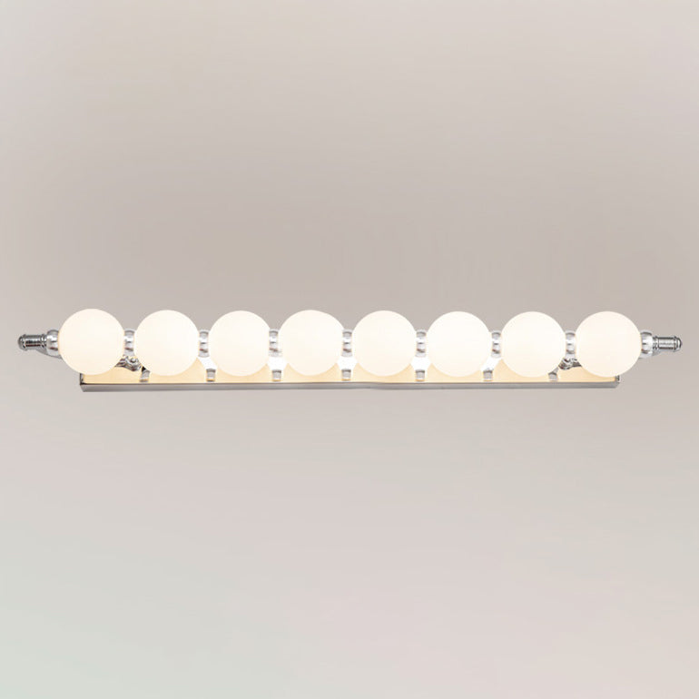 Contemporary Nordic LED Wall Sconce with PC Ball Diffuser — Stainless Steel & Aluminum Vanity Lighting for Bathroom