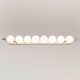 Contemporary Nordic LED Wall Sconce with PC Ball Diffuser — Stainless Steel & Aluminum Vanity Lighting for Bathroom
