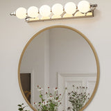 Contemporary Nordic LED Wall Sconce with PC Ball Diffuser — Stainless Steel & Aluminum Vanity Lighting for Bathroom